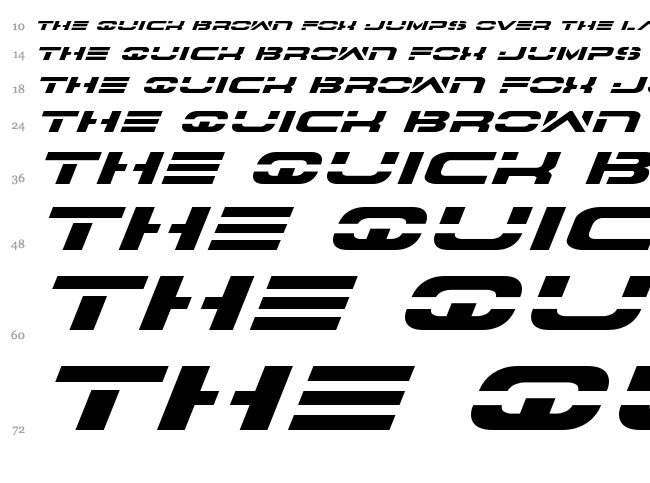 7th Service font waterfall