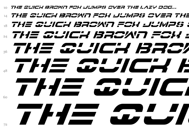 7th Service font waterfall
