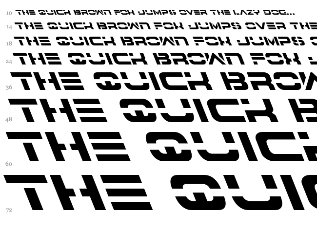 7th Service font waterfall