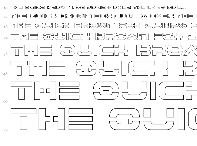 7th Service font waterfall