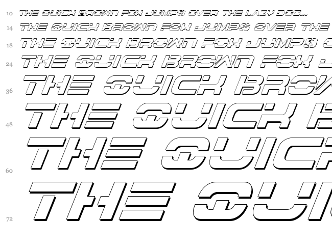 7th Service font waterfall