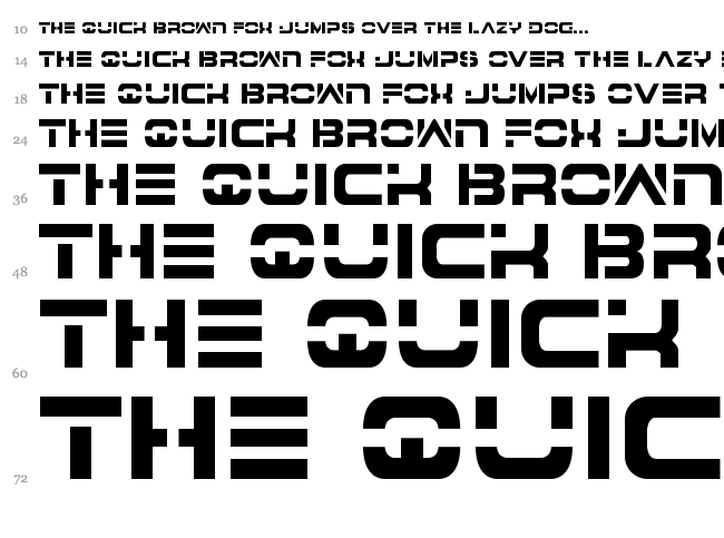 7th Service font waterfall