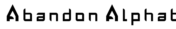 Abandon Alphabeta font
