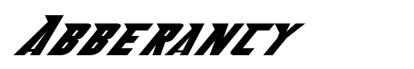 Abberancy font