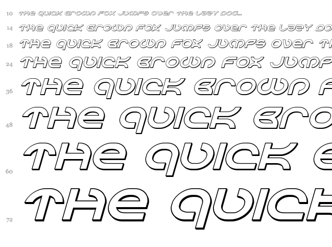 Aetherfox font waterfall