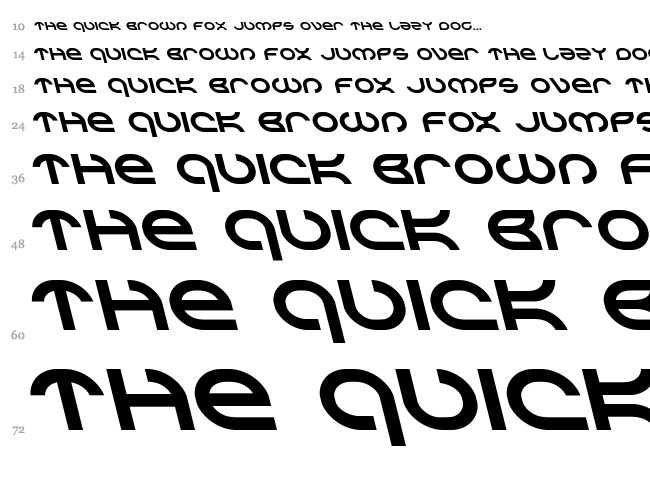 Aetherfox font waterfall