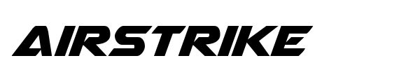 Airstrike font preview