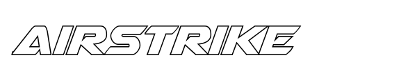 Airstrike font preview