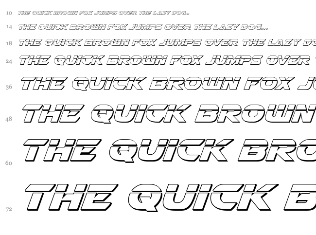 Airstrike font waterfall