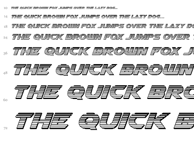 Airstrike font waterfall