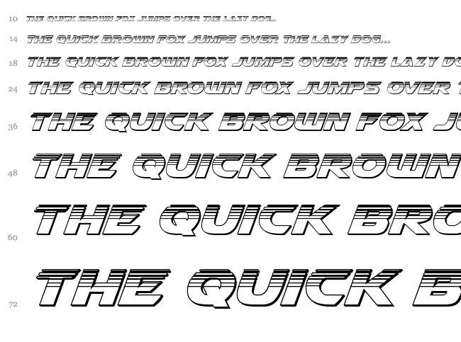Airstrike font waterfall