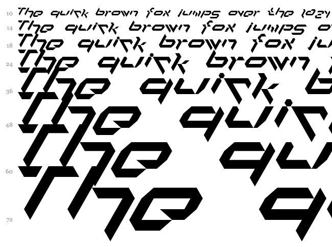 Alfamesh 001 font waterfall