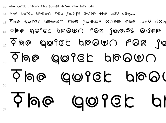 Alien Lines font waterfall