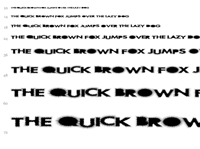 AlienFur font waterfall