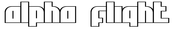 Alpha Flight font preview