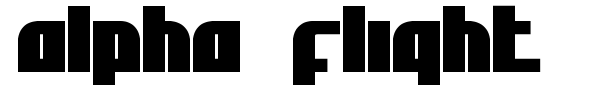 Alpha Flight font preview