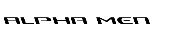 Alpha Men font preview