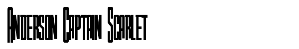 Anderson Captain Scarlet font
