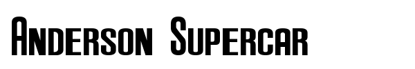 Anderson Supercar font