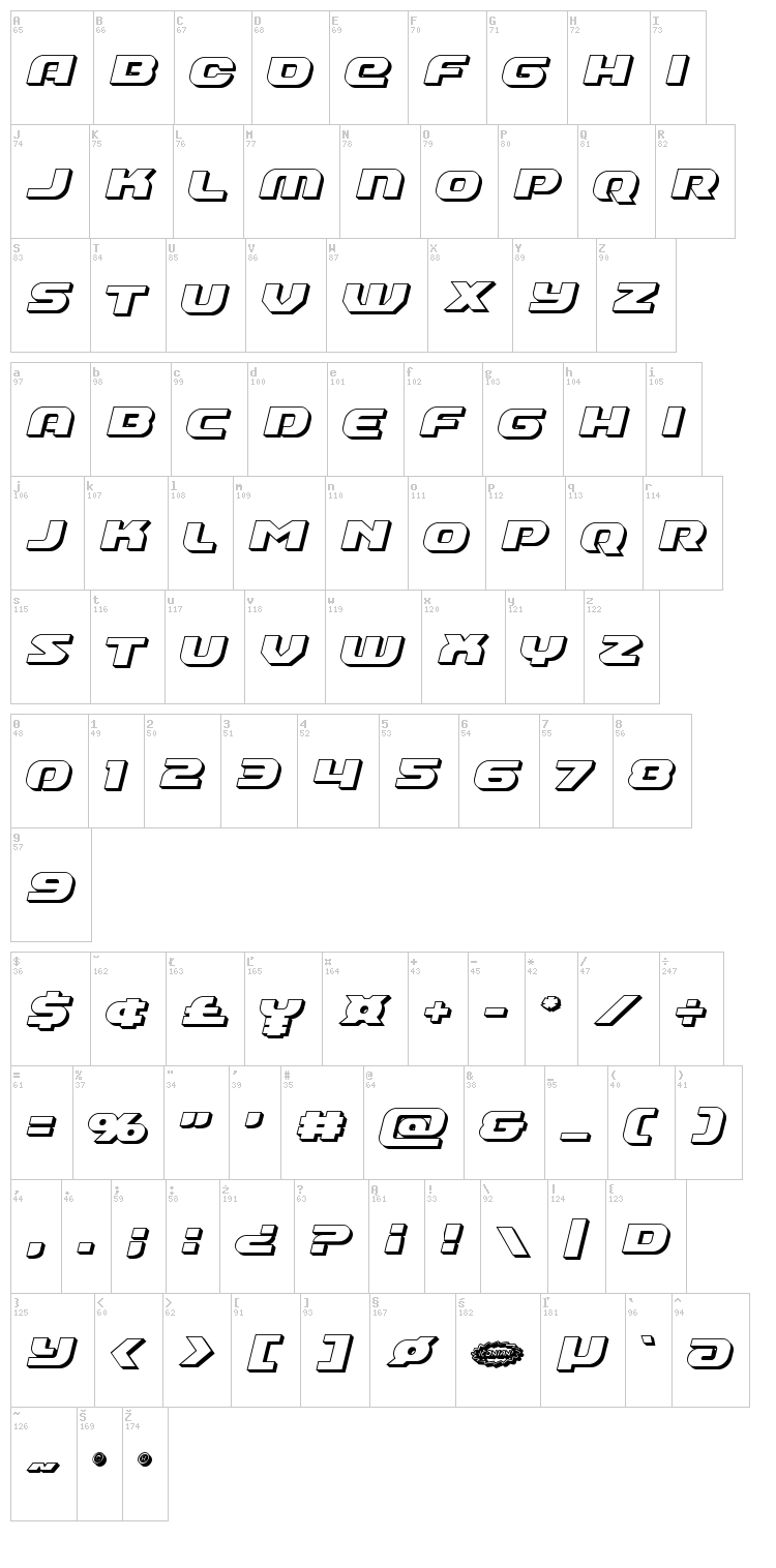 Annapolis font map