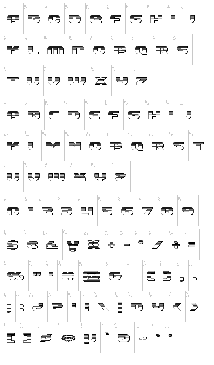 Annapolis font map