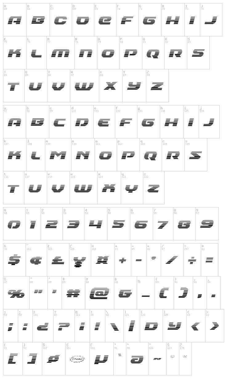 Annapolis font map