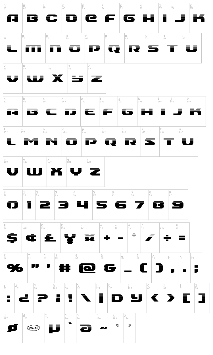 Annapolis font map