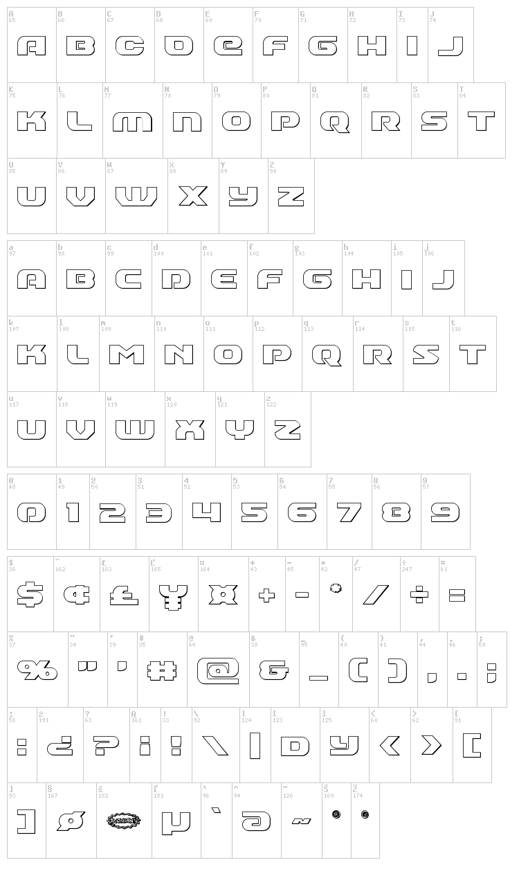 Annapolis font map