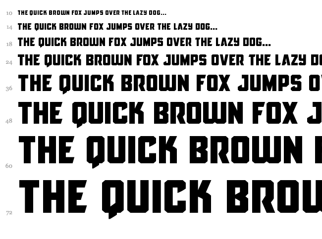 Antilles font waterfall