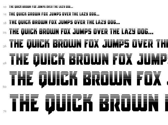 Antilles font waterfall