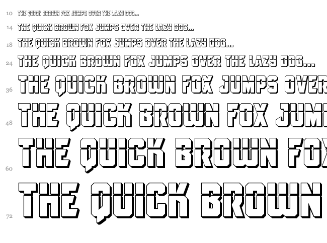 Antilles font waterfall