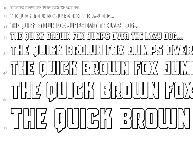 Antilles font waterfall