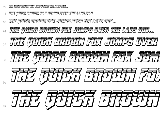 Antilles font waterfall