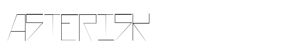 Asterisk font