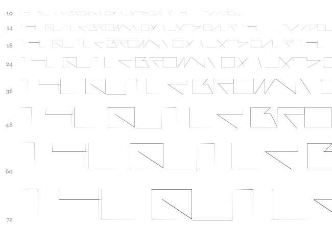 Asterisk font waterfall