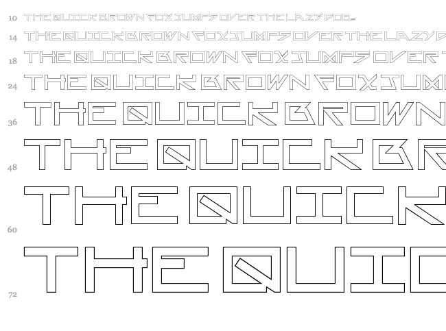 Asterisk font waterfall