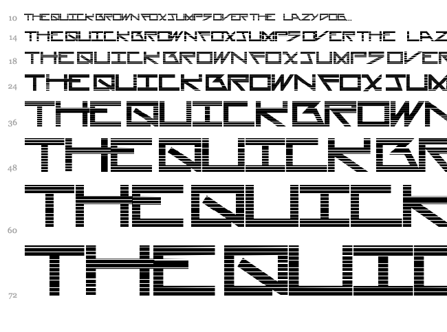 Asterisk font waterfall