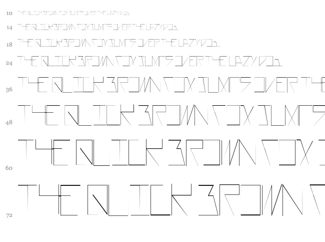 Asterisk font waterfall