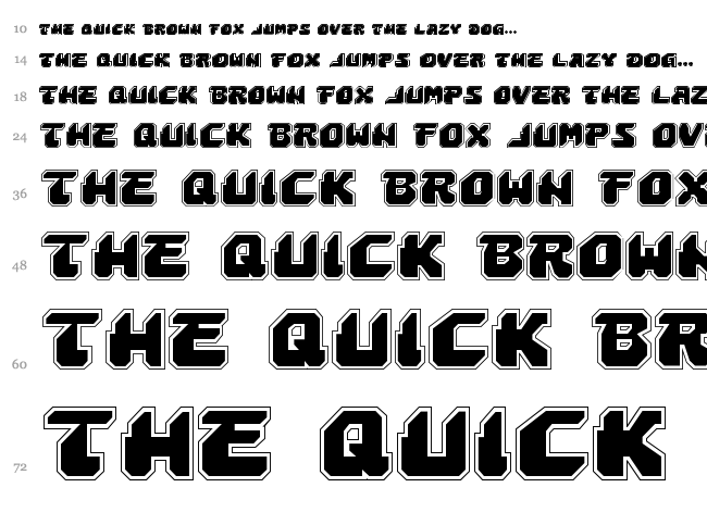 Astropolis font waterfall