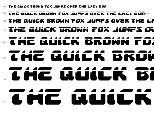 Astropolis font waterfall