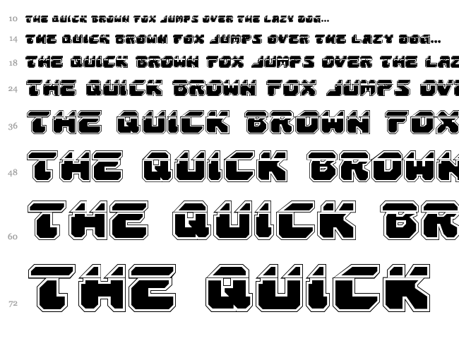 Astropolis font waterfall