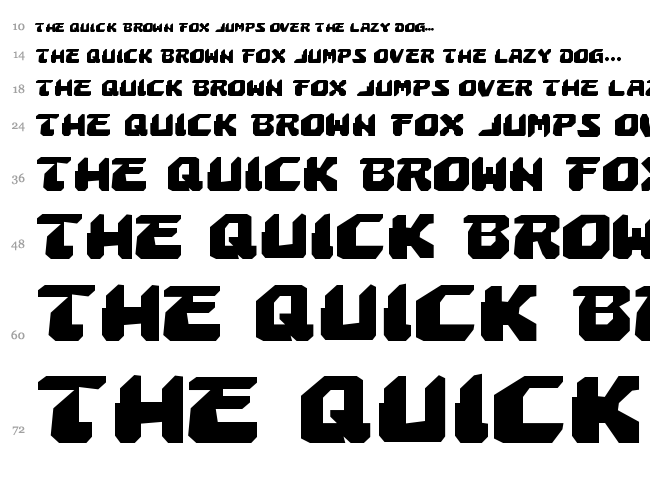 Astropolis font waterfall