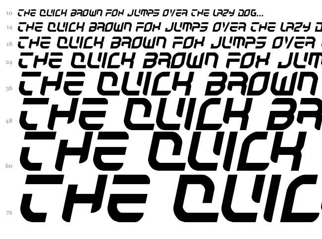 Autobahn font waterfall