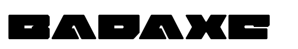 Badaxe font preview