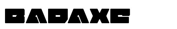 Badaxe font preview
