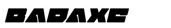 Badaxe font preview