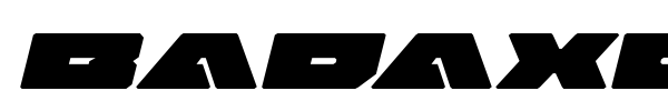 Badaxe font preview