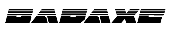 Badaxe font preview