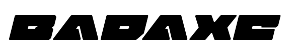 Badaxe font preview