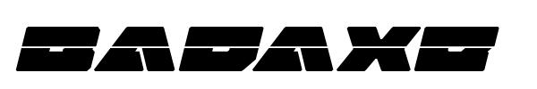 Badaxe font preview